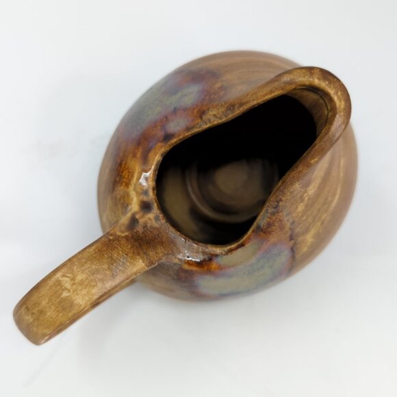 Sango Splash Creamer and Sugar bowl with lid Brown drip glaze Stoneware - Picture 2 of 16